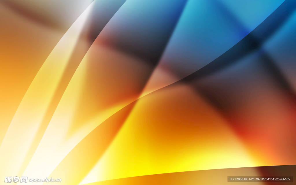 黄色发光抽象科技背景