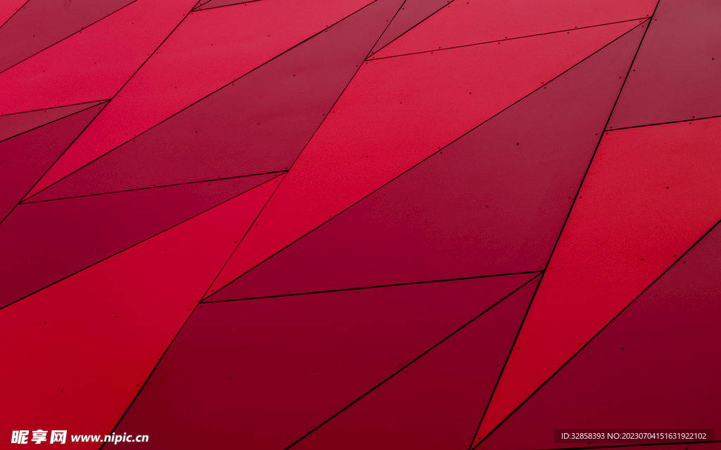 红色渐变几何抽象科技线条背景