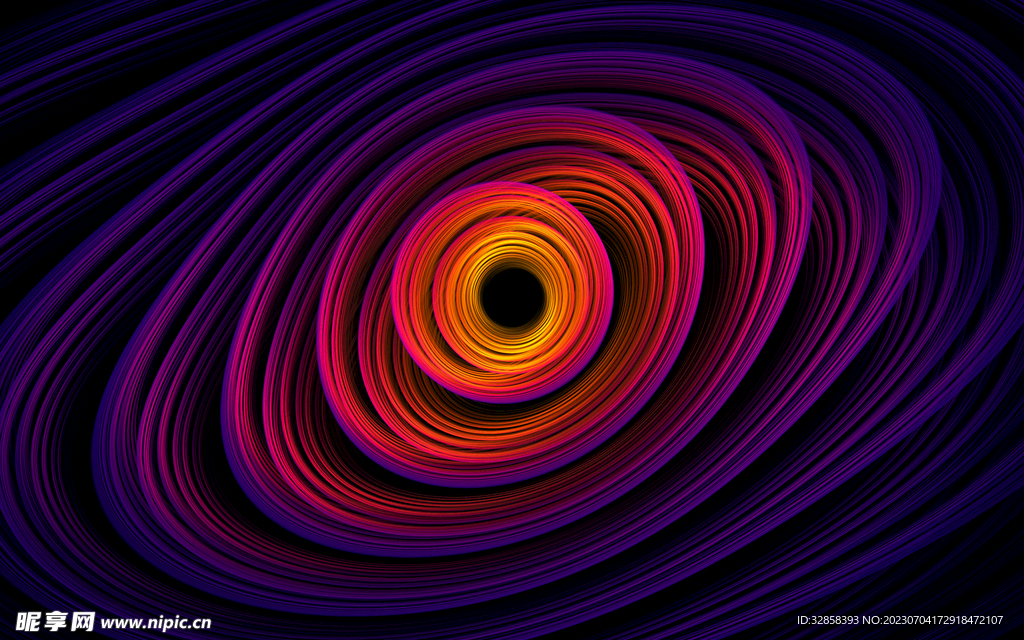 红色发光光线抽象科技线条背景