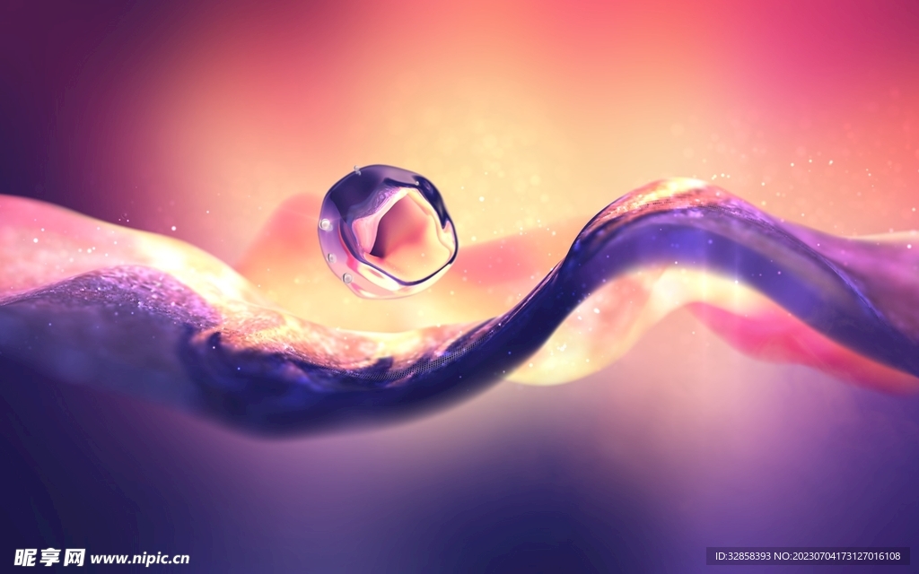 紫色渐变3d炫彩抽象扭曲背景