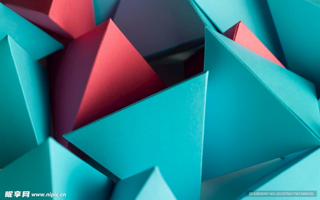 绿色渐变3d几何抽象背景