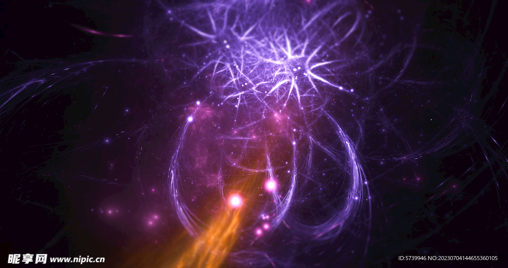 酷炫粒子光线光效舞台背景