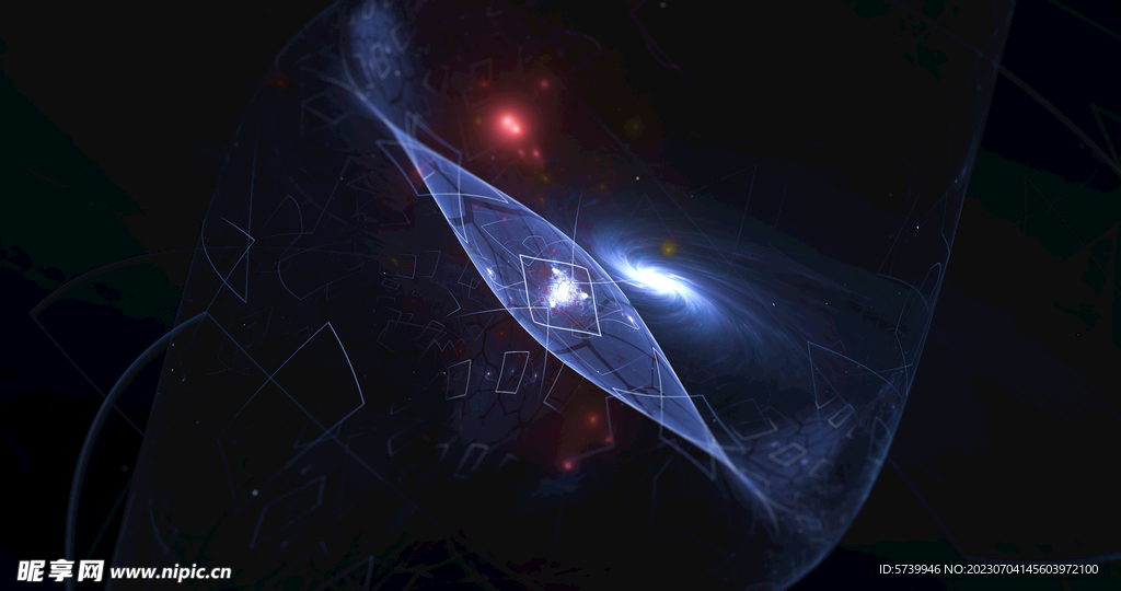 炫彩粒子光线光效舞台背景