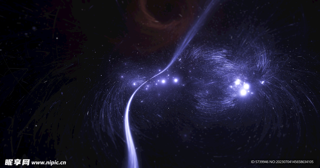 炫彩粒子光线光效舞台背景