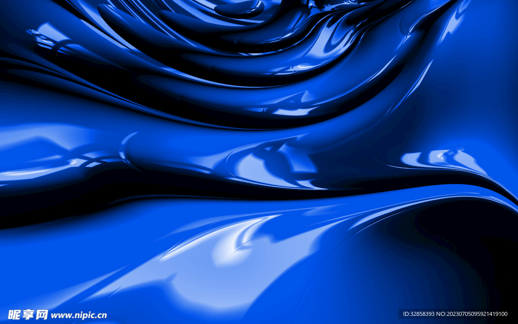 蓝色油漆水彩抽象背景