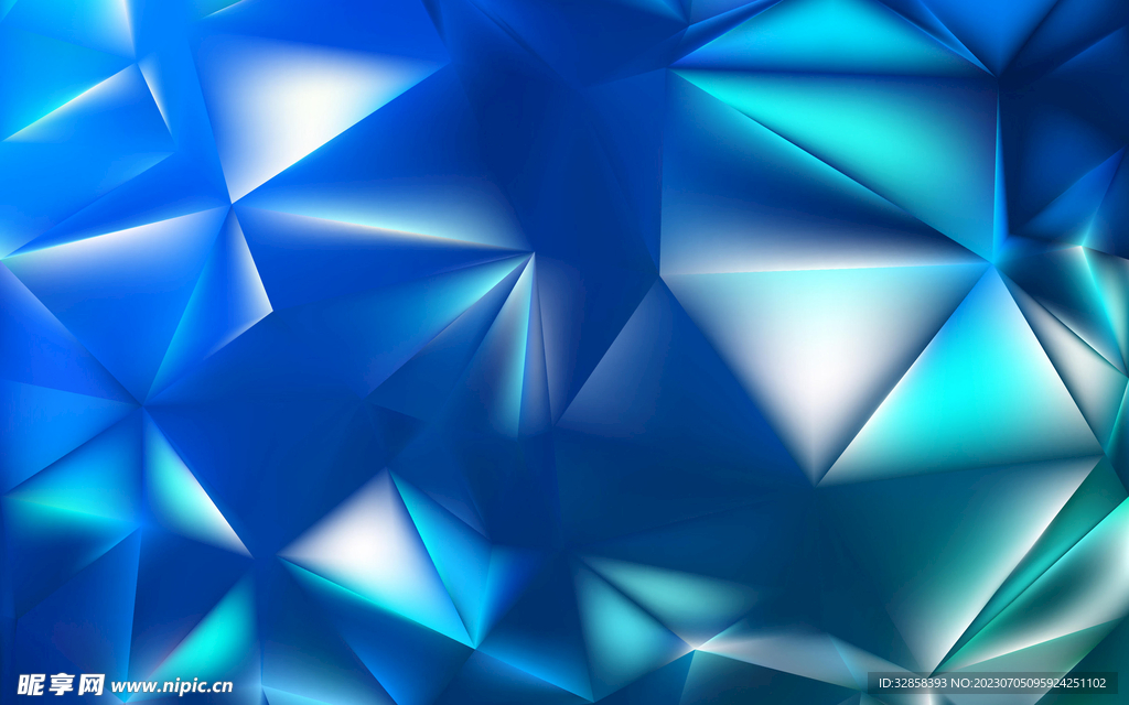 蓝色3d规则图形抽象科技纹理