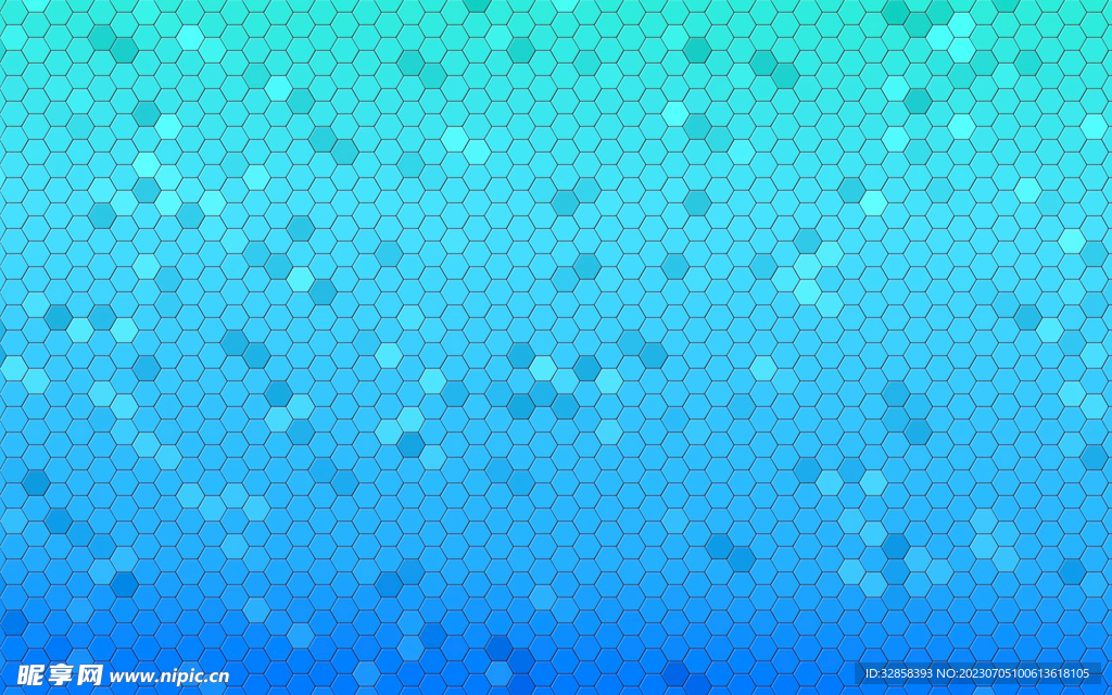 蓝色3d规则六边形抽象科技纹理