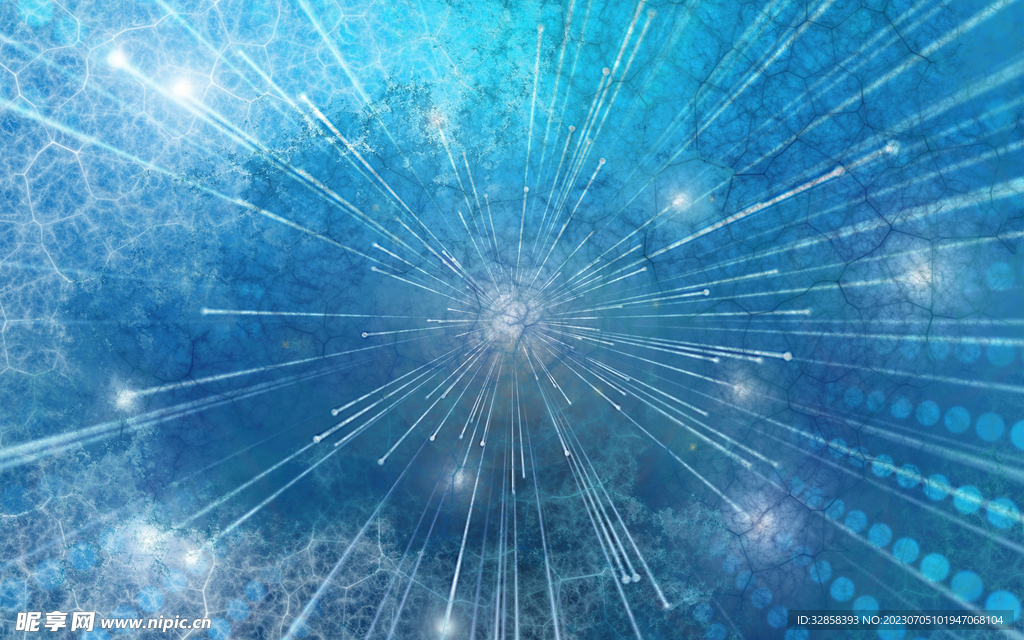 蓝色放射线抽象纹理背景