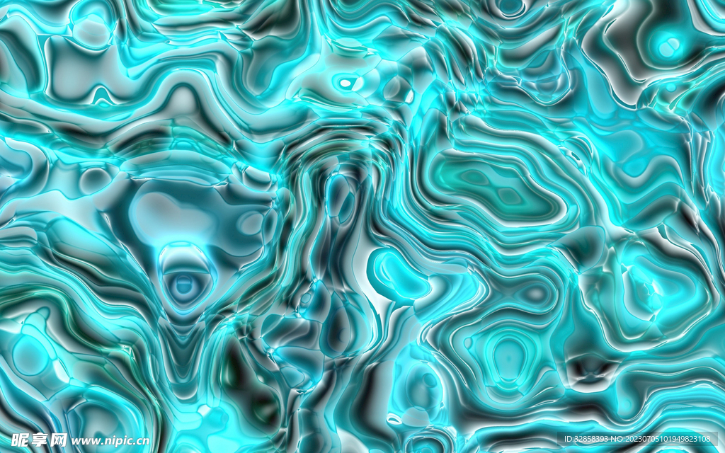 蓝色水波纹抽象纹理背景