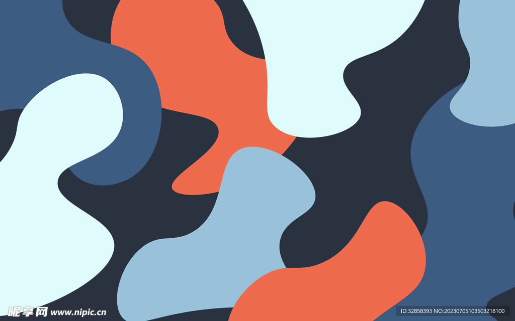 炫彩渐变弧形抽象科技线条背景