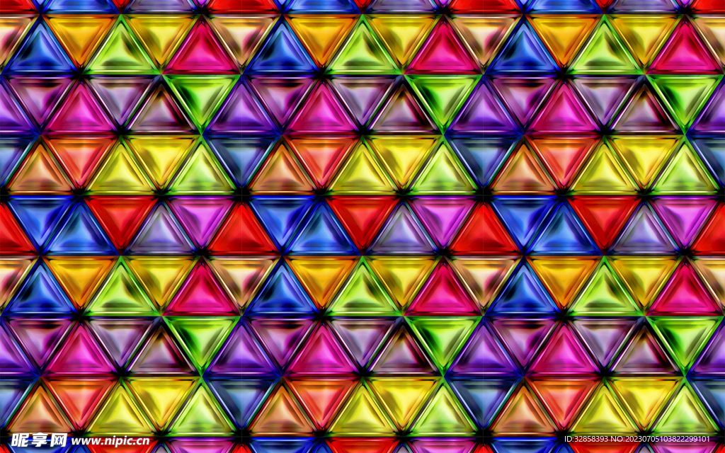 彩色3d规则菱形玻璃纹理