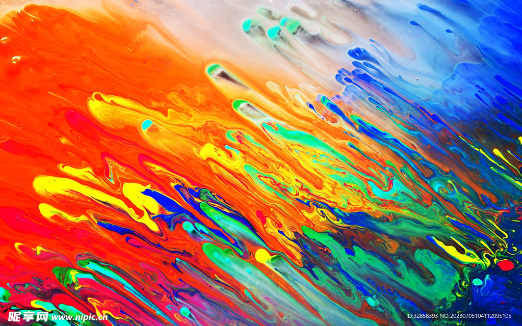 炫彩3d油彩渐变线条背景