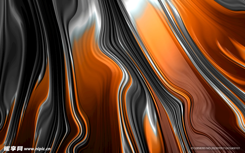 3d炫彩玻璃质感抽象科技线条