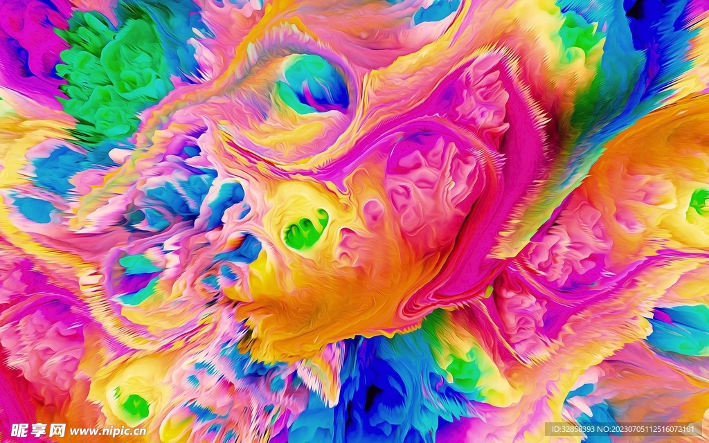 3d炫彩颜料粒子大爆炸背景