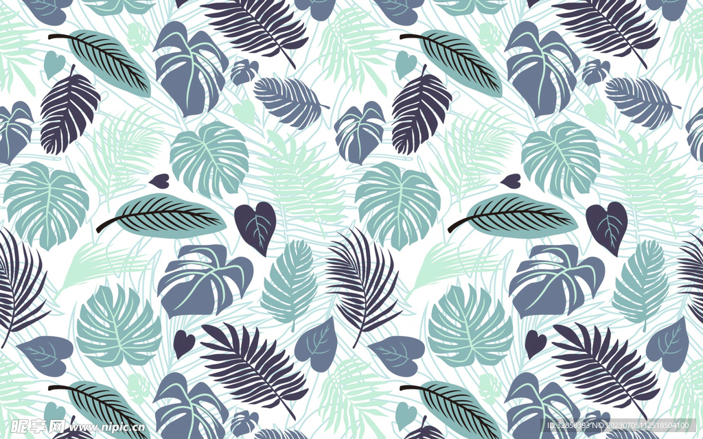无缝拼接树叶底纹