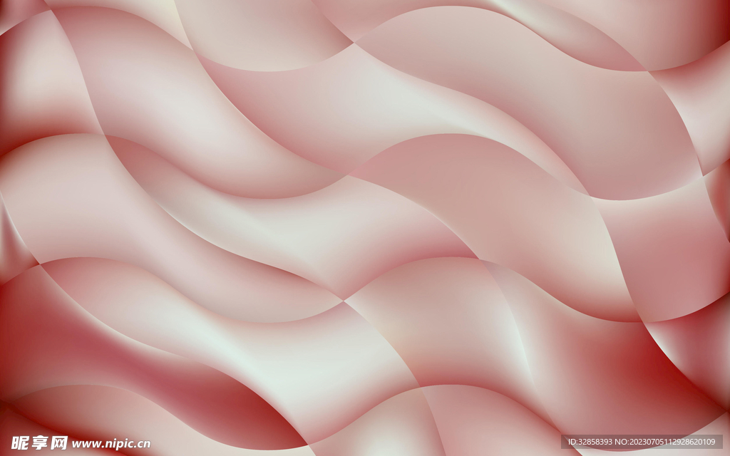 红色3d渐变抽象科技线条背景