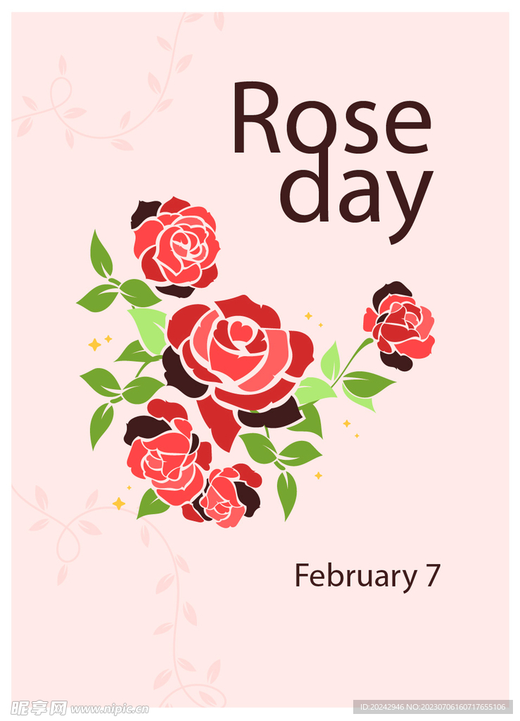 玫瑰日海报