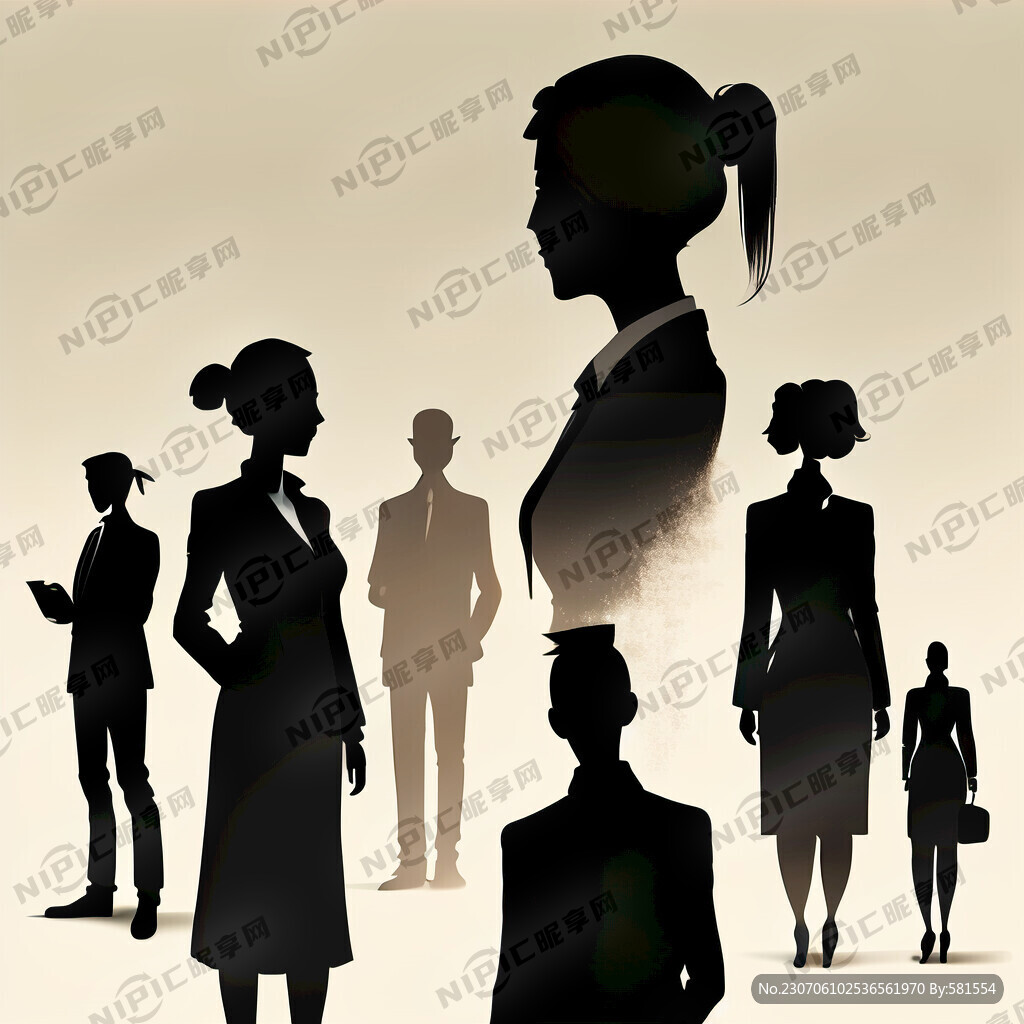 商业合作人物剪影