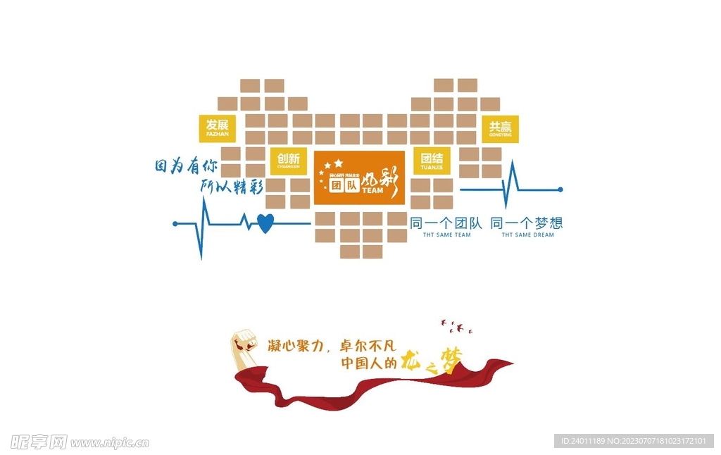 企业文化墙  团队风采