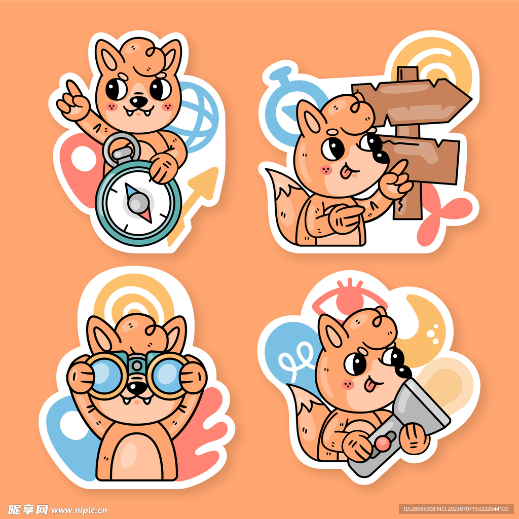 矢量卡通贴纸