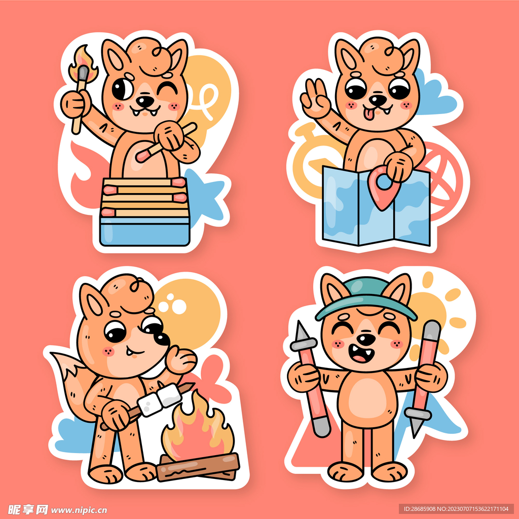 矢量卡通贴纸