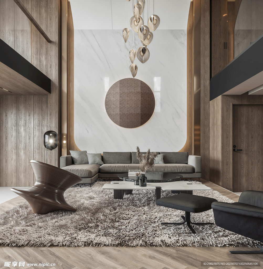 别墅豪宅客厅室内效果图