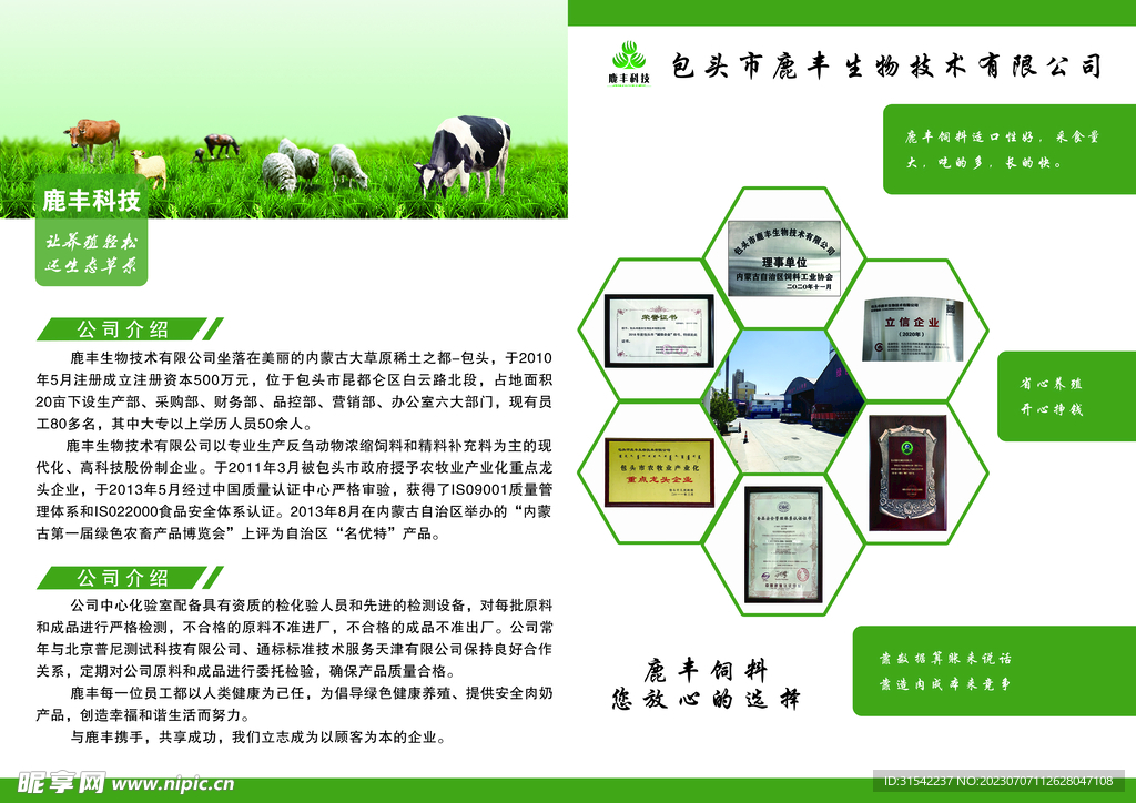 饲料公司宣传册