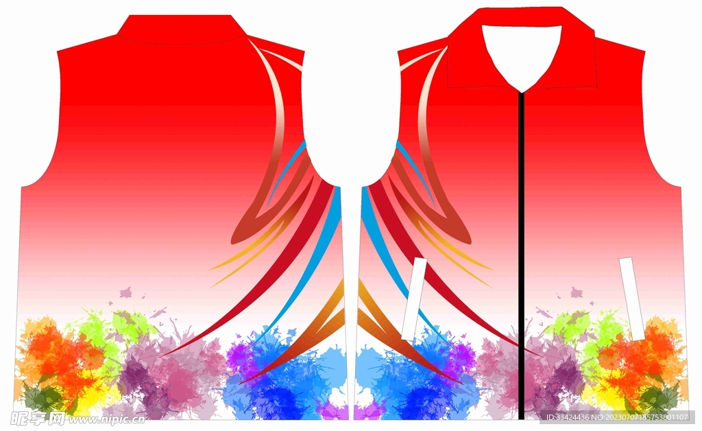 全身印马甲 义工马甲版式设计