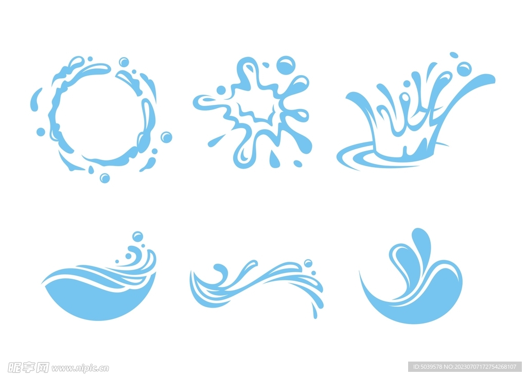 水纹波浪矢量素材