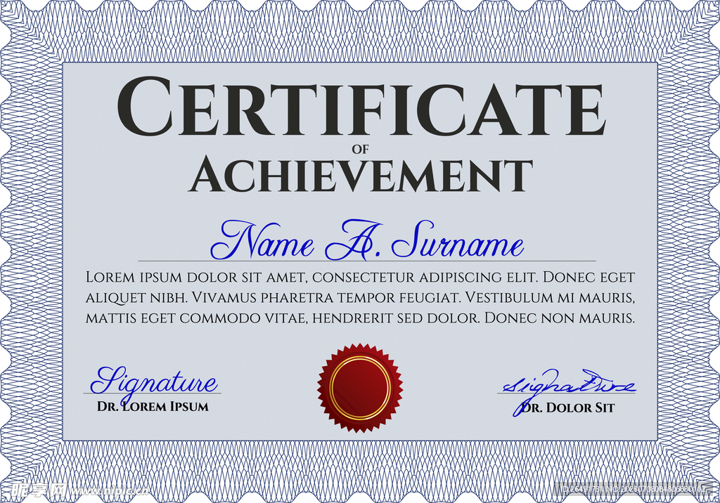 紫色欧式复古证书边框底纹模板