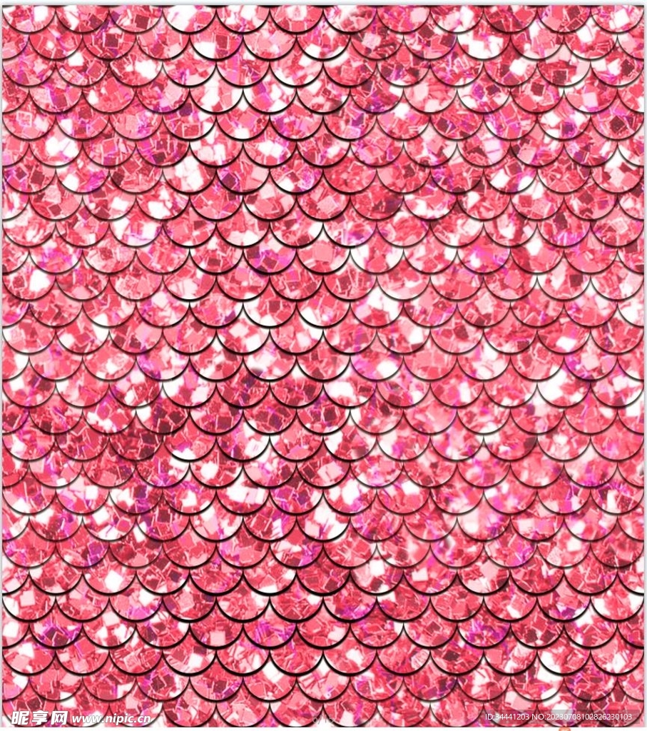 数码印花 可循环图 炫彩鱼鳞纹