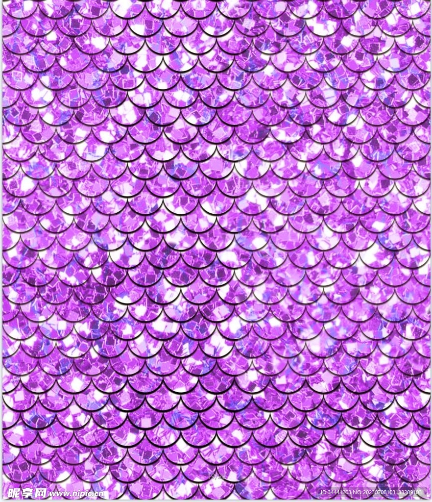 数码印花 可循环图 炫彩鱼鳞纹