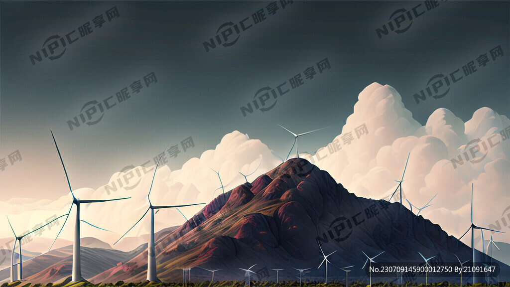 大山 风力发电 光伏发电