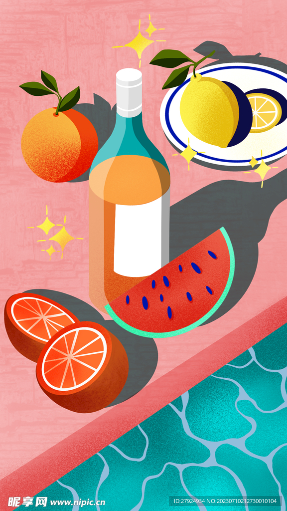 夏日泳池多巴胺