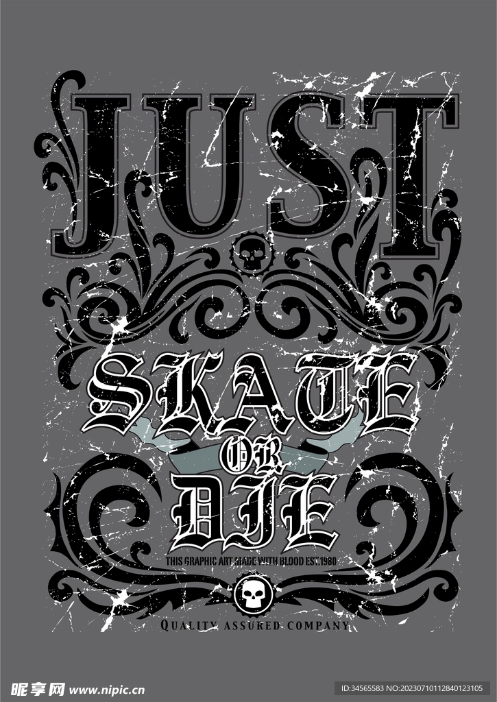 怀旧美式英文斑驳设计