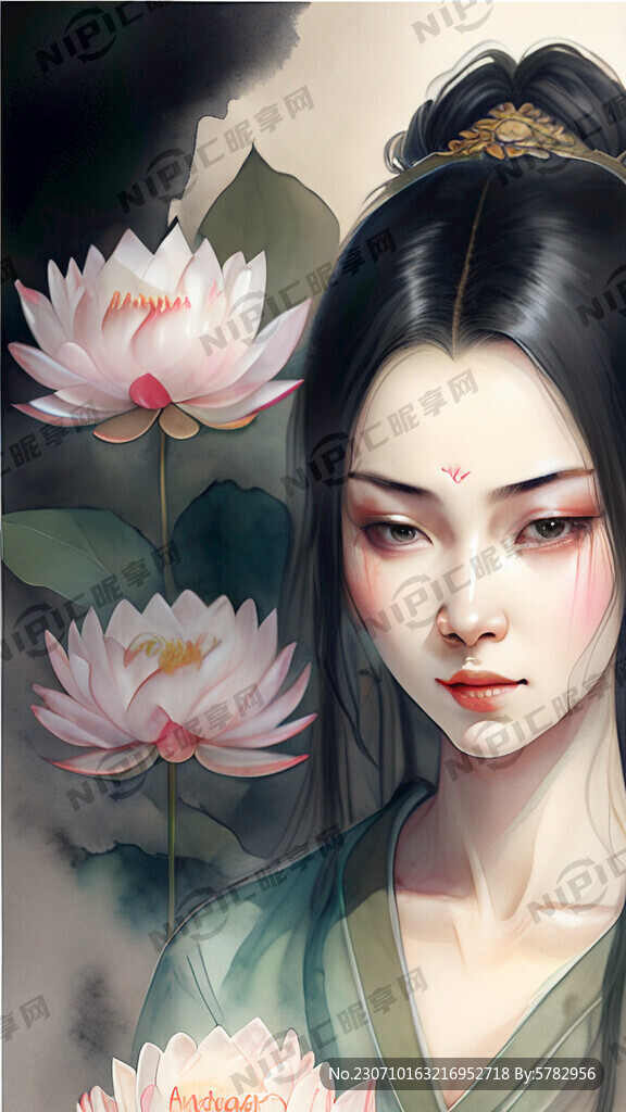 古风少女 面容精致 3D立体