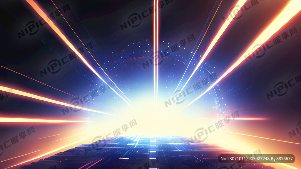 科技星空背景 美轮美奂的光线