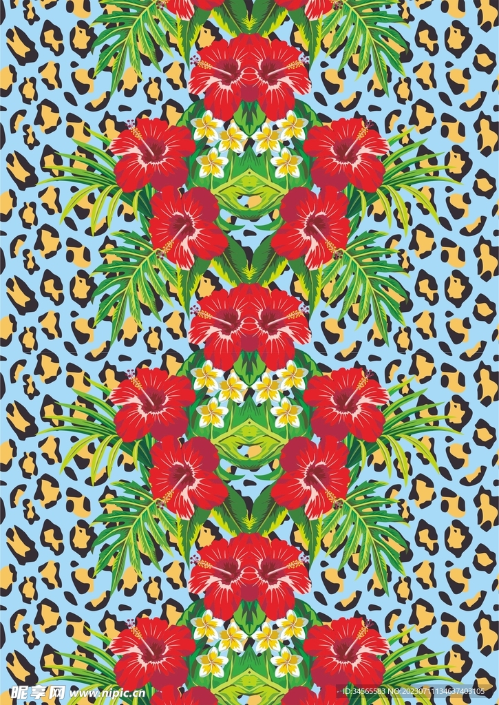 花卉图案高清插画