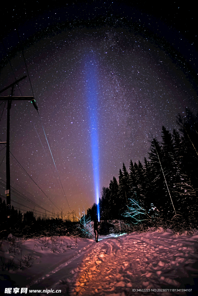雪原星空