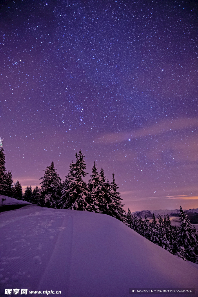 雪原星空