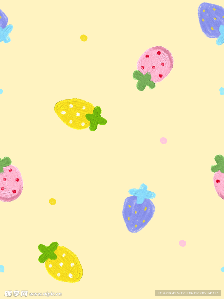 立体浮雕蜡笔草莓