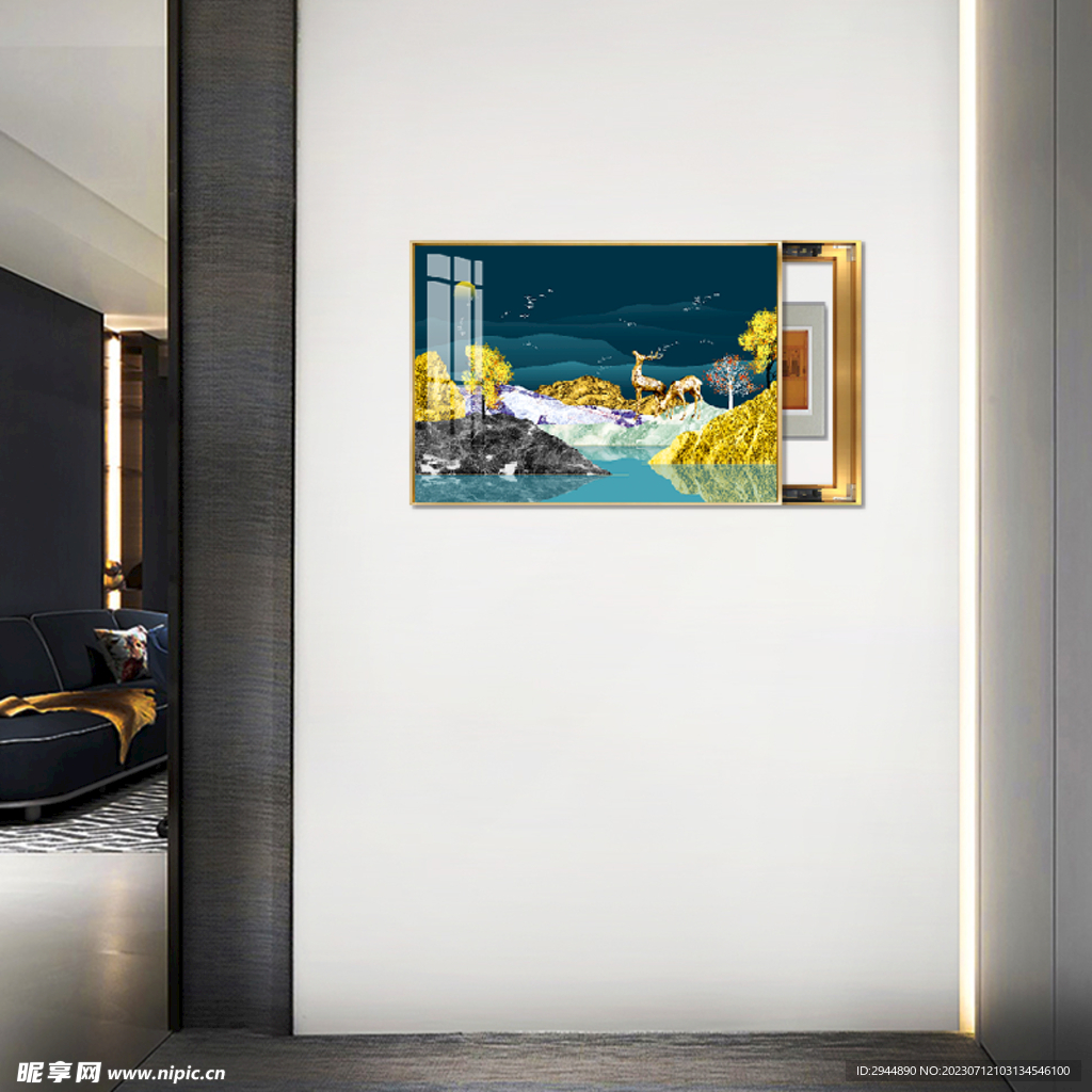 客厅壁画 场景图 