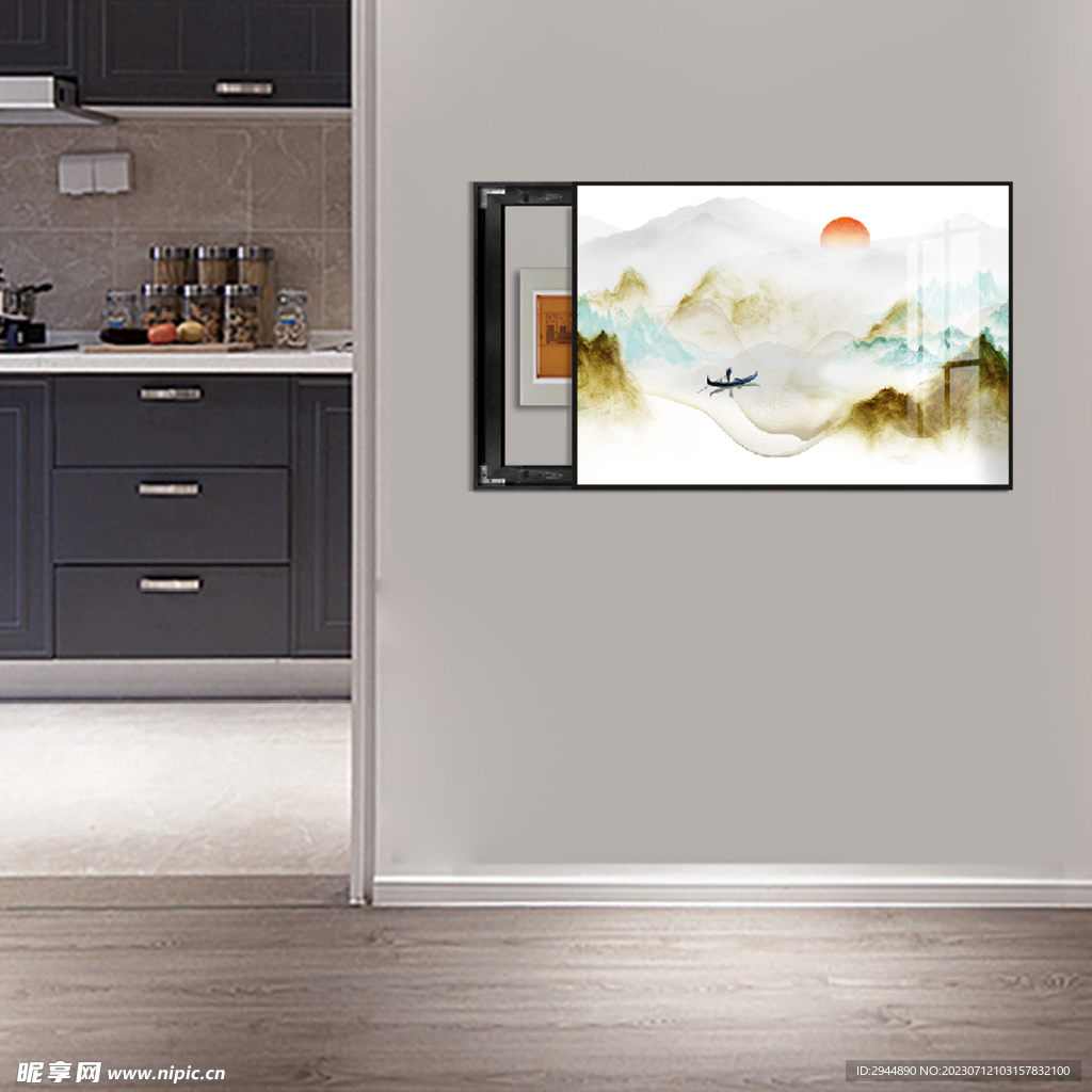 客厅壁画 场景图 