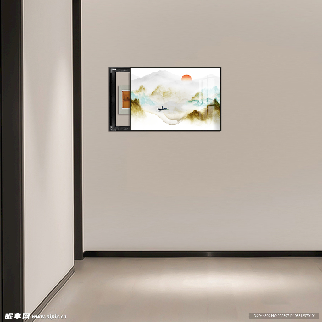 客厅壁画场景图 