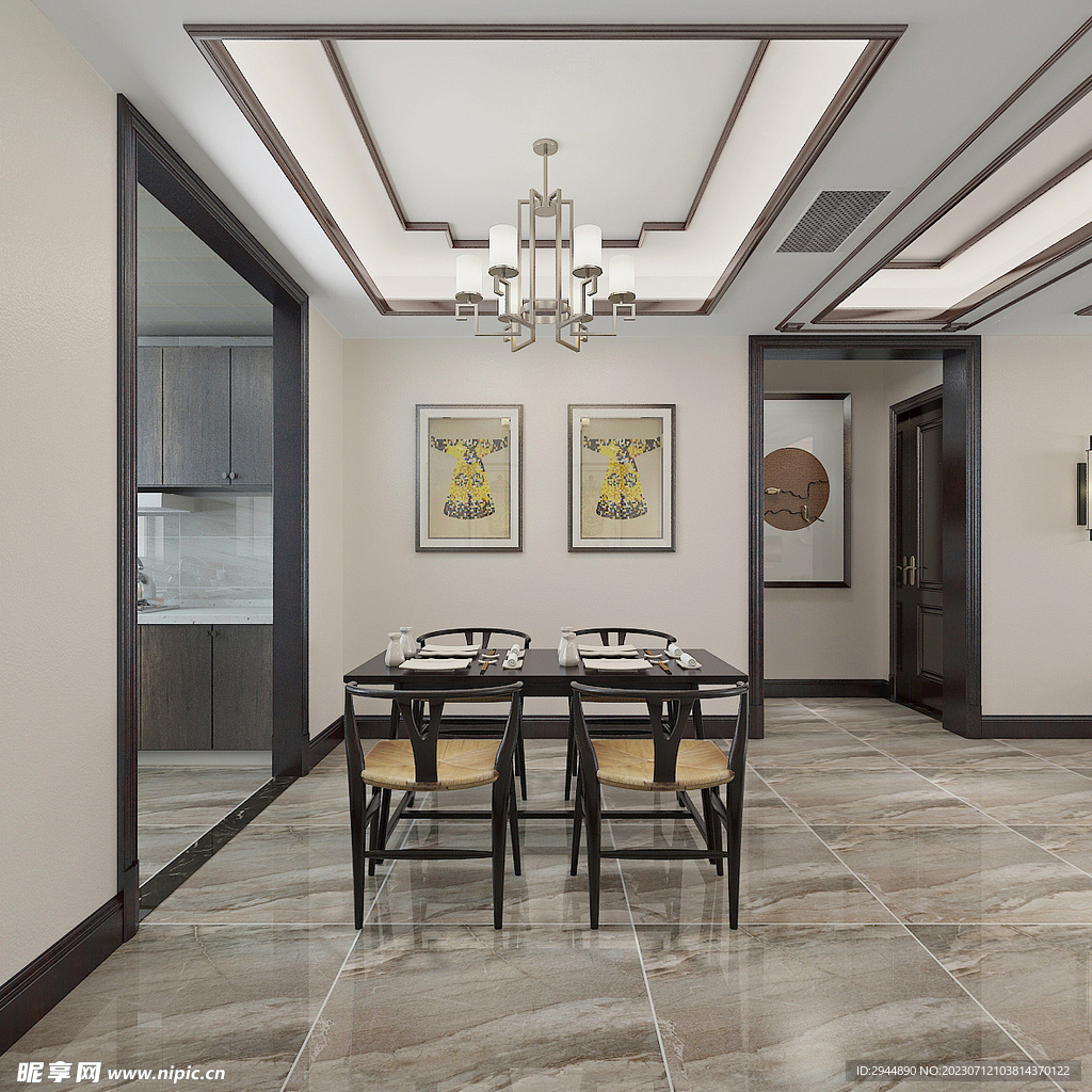 中式客厅场景图