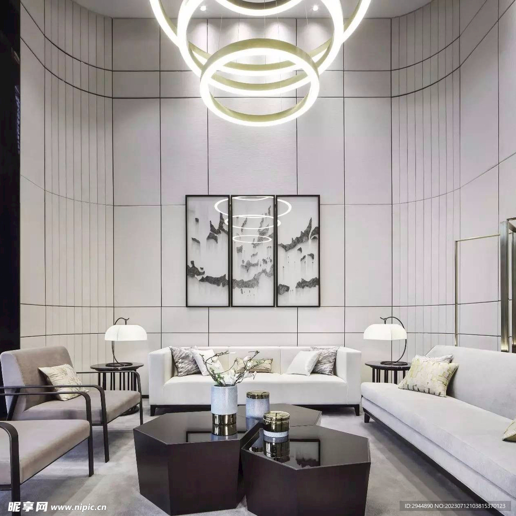 新中式客厅场景图