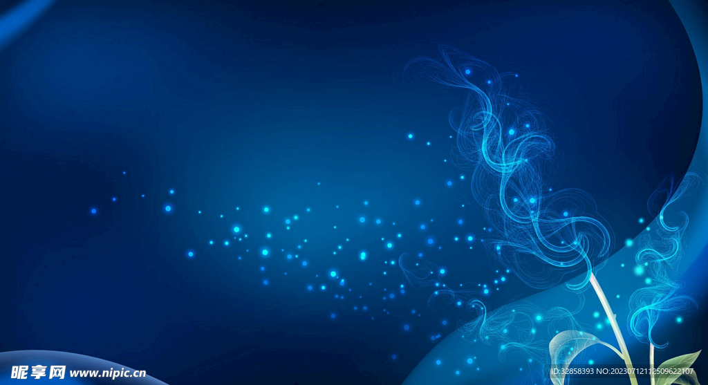 蓝色3d抽象科技线条背景