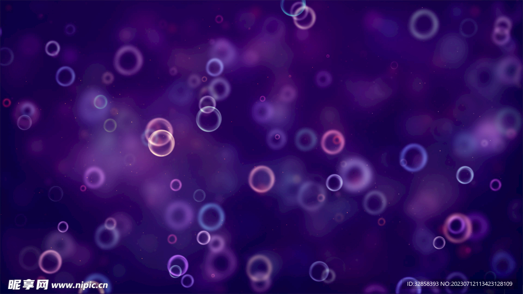 紫色渐变圆圈抽象科技线条背景