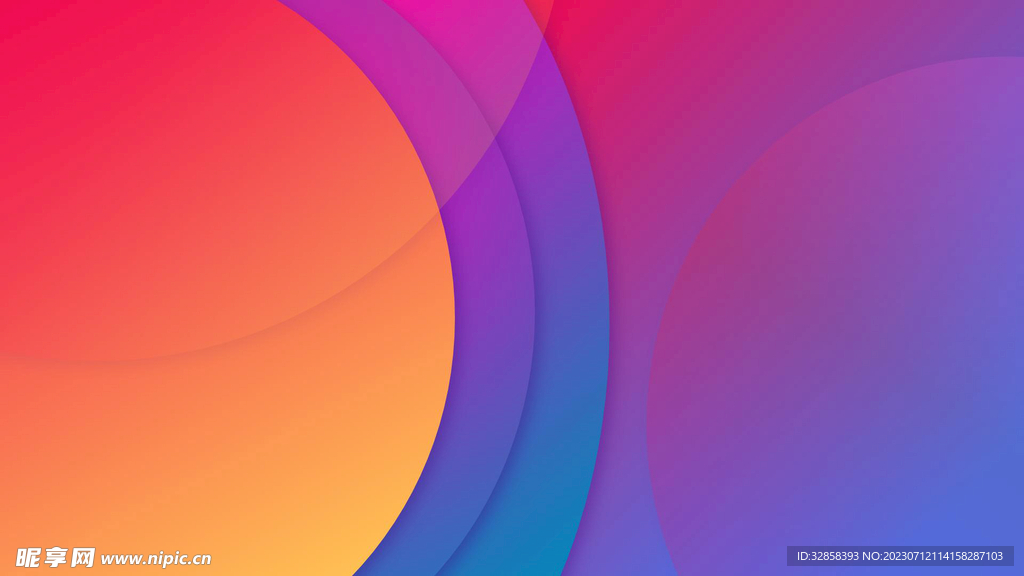 彩色渐变圆弧几何线条抽象背景