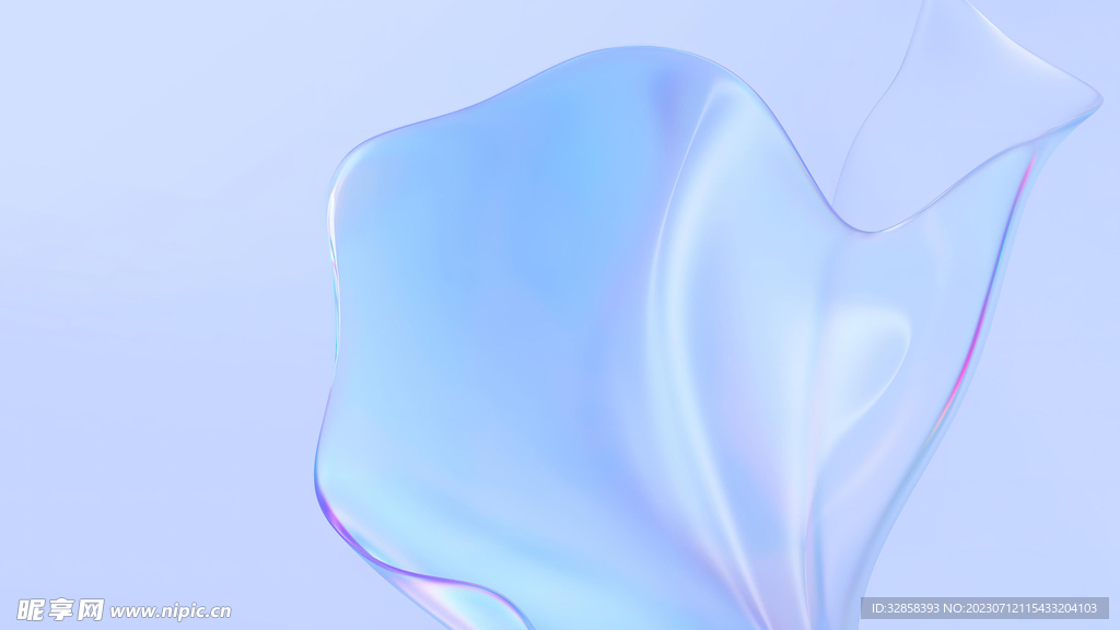 蓝色3d渐变液体流体线条背景